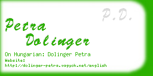 petra dolinger business card